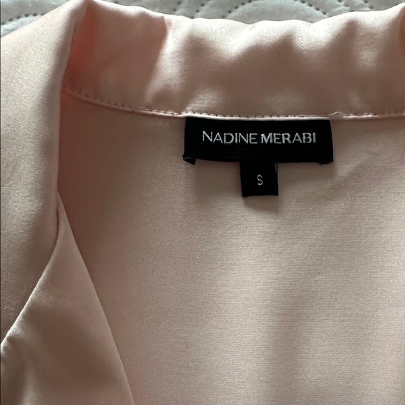 NADINE MERABI Pink Satin Pajama Set - Picture 4 of 7